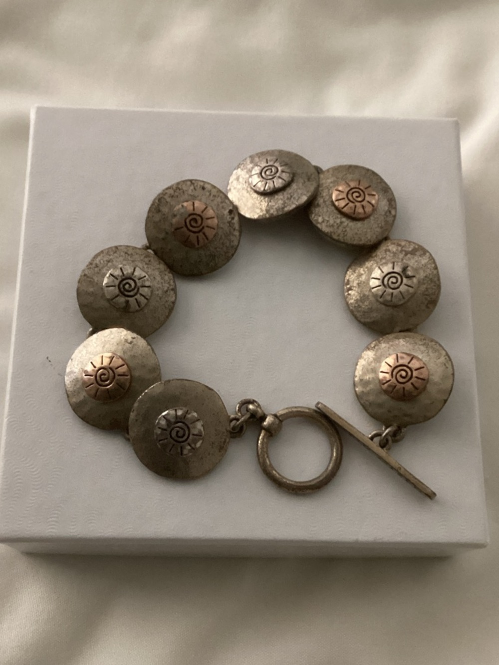Sigrid Olsen Two-Tone Sun Disc Toggle Bracelet - Silver & Rose Gold